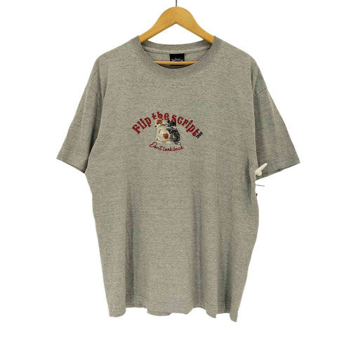 フリップザスクリプト FLIP THE SCRIPT エンブロイダリークルーネックTシャツ メンズ import:L