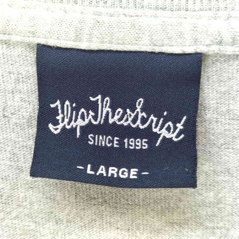 フリップザスクリプト FLIP THE SCRIPT エンブロイダリークルーネックTシャツ メンズ import:L
