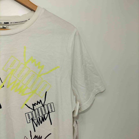 プーマ PUMA フロントロゴプリント半袖tシャツ メンズ m