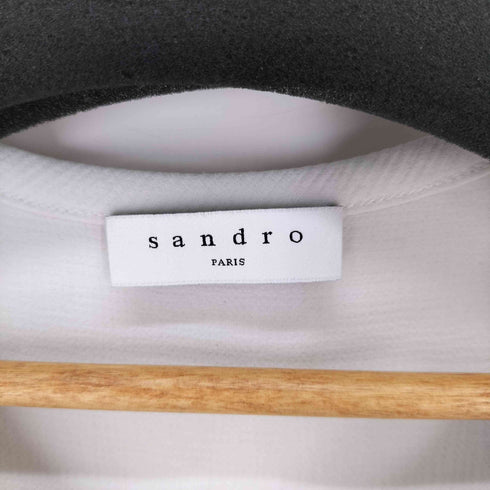 サンドロパリ sandro PARIS MINI DRESS レース切替ワンピース ドレス レディース EUR:40