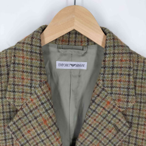 エンポリオアルマーニ EMPORIO ARMANI チェック ウール 3B テーラードジャケット レディース 40