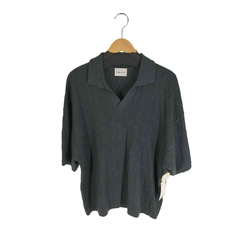 エマクローズ EMMA CLOTHES ジャガード スキッパー ルーズニットポロシャツ メンズ JPN:L