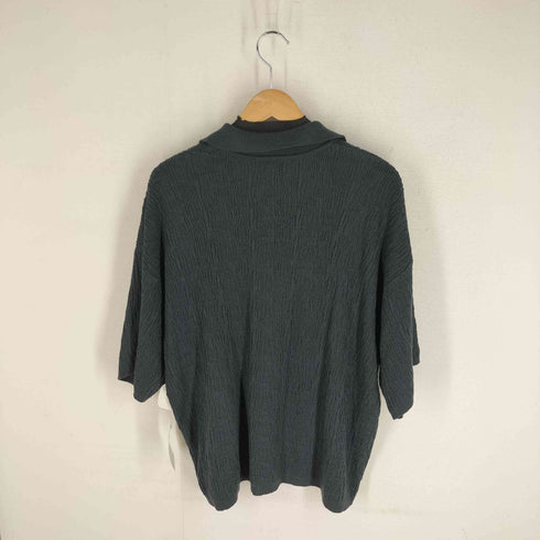 エマクローズ EMMA CLOTHES ジャガード スキッパー ルーズニットポロシャツ メンズ JPN:L