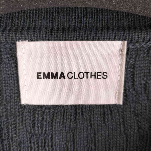 エマクローズ EMMA CLOTHES ジャガード スキッパー ルーズニットポロシャツ メンズ JPN:L
