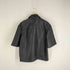 ザラ ZARA フェイクレザー ジップアップ 半袖シャツ メンズ import:M