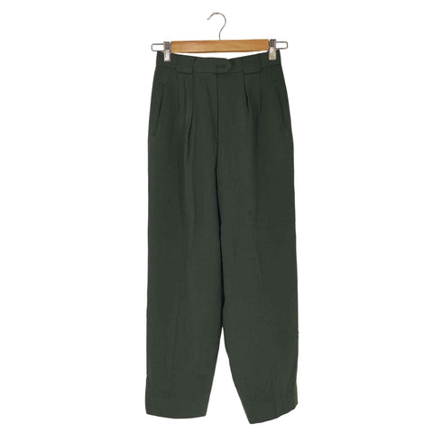 エンポリオアルマーニ EMPORIO ARMANI 2タック ウールレーヨン テーパードスラックス レディース 40
