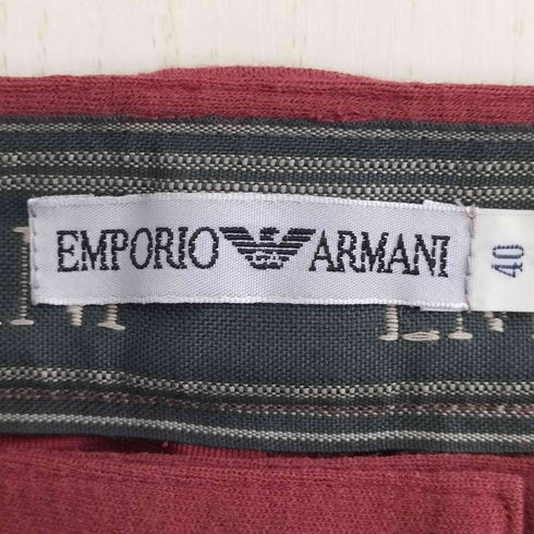 エンポリオアルマーニ EMPORIO ARMANI タック ウール ワイドテーパードスラックス レディース 40