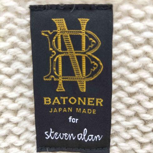 バトナー BATONER シルク混 アルパカウール混防 ニットベスト メンズ FREE