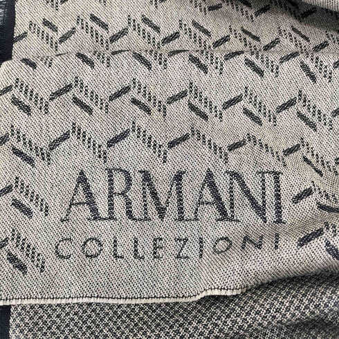 アルマーニコレツィオーニ ARMANI COLLEZIONI イタリア製 フリンジスカーフ メンズ