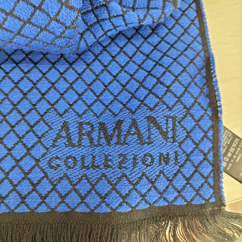 アルマーニコレツィオーニ ARMANI COLLEZIONI イタリア製 総柄フリンジスカーフ メンズ
