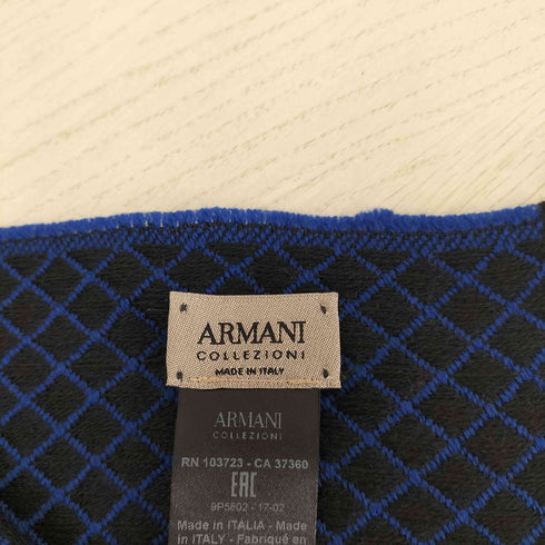 アルマーニコレツィオーニ ARMANI COLLEZIONI イタリア製 総柄フリンジスカーフ メンズ