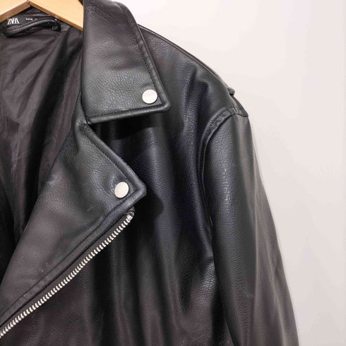 ザラ ZARA フェイクレザーライダース フェイクレザージャケット メンズ XL