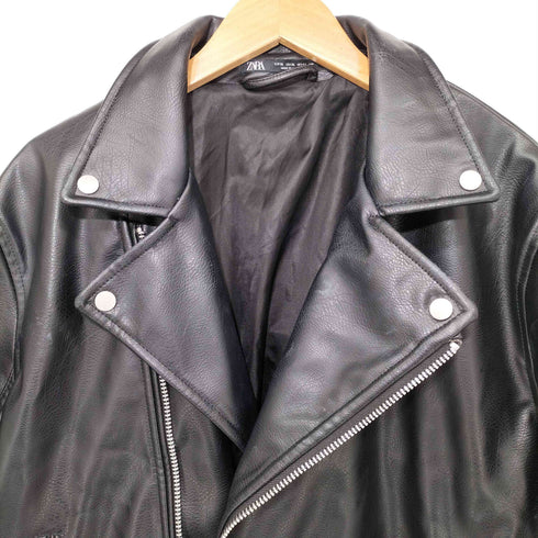 ザラ ZARA フェイクレザーライダース フェイクレザージャケット メンズ XL