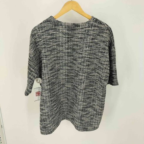 cussil メランジツイードタッチボーダーハーフスリーブTシャツ レディース JPN:S