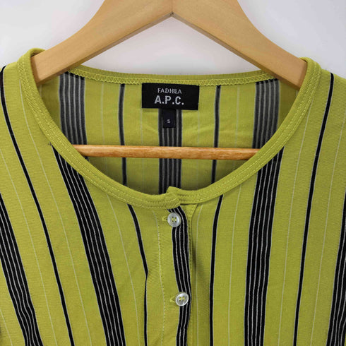 アーペーセー A.P.C. L/S ストライプ ヘンリーネック カットソー レディース JPN:S