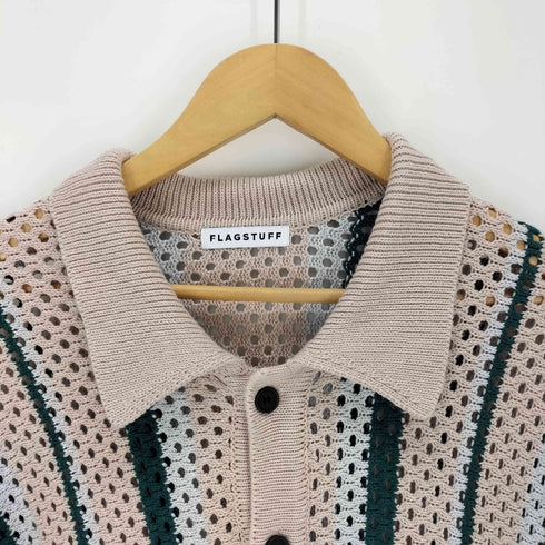 フラッグスタフ F-LAGSTUF-F STRIPE KNIT S/S SUMMER CARDIGAN メンズ JPN:L