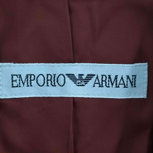 エンポリオアルマーニ EMPORIO ARMANI ヘリンボーン ウールコットン 1B テーラードジャケット レディース 40