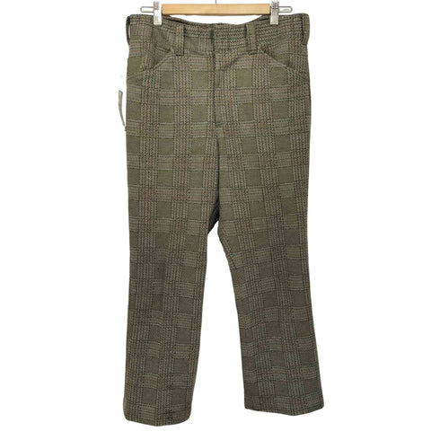 SCOVIIL ZIP 両爪 ヴィンテージチェック柄パンツ メンズ