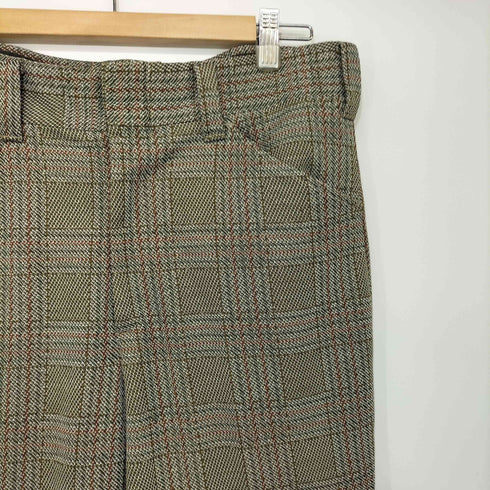 SCOVIIL ZIP 両爪 ヴィンテージチェック柄パンツ メンズ