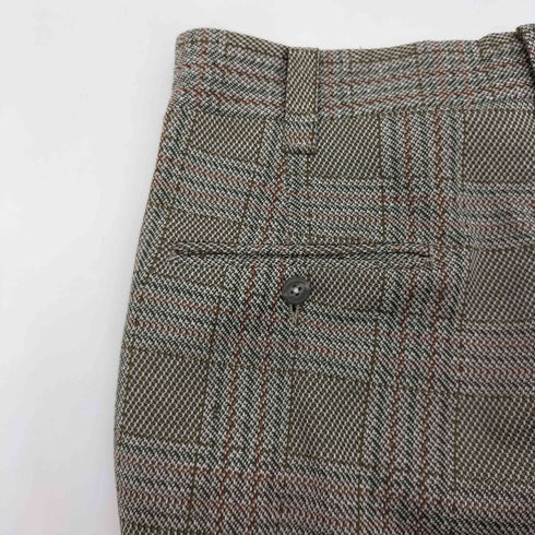 SCOVIIL ZIP 両爪 ヴィンテージチェック柄パンツ メンズ