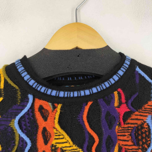 クージー COOGI オーストラリア製 ウール マルチカラー3Dニット メンズ JPN:S