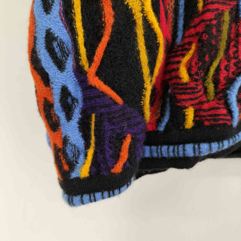 クージー COOGI オーストラリア製 ウール マルチカラー3Dニット メンズ JPN:S