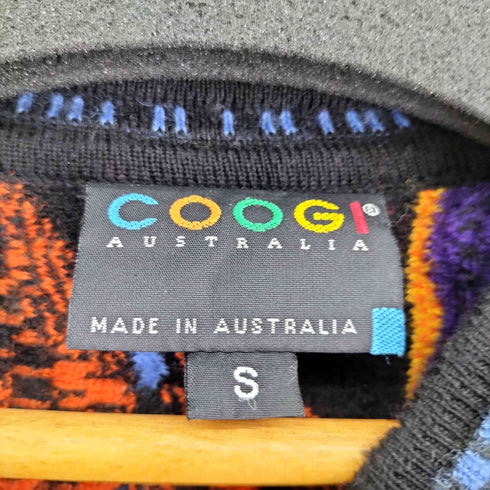 クージー COOGI オーストラリア製 ウール マルチカラー3Dニット メンズ JPN:S