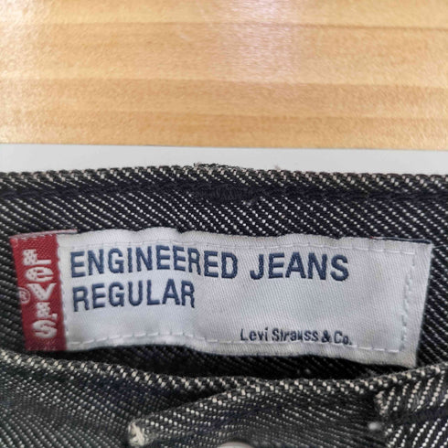 リーバイス Levis 00s Engineered Jeans00001-09 ボタンフライ 立体裁断ブラックデニム メンズ W28