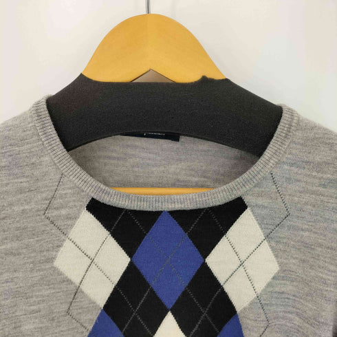 アクアスキュータム AQUASCUTUM カシミヤ混 アーガイル ニット レディース 8F