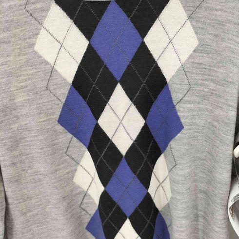 アクアスキュータム AQUASCUTUM カシミヤ混 アーガイル ニット レディース 8F