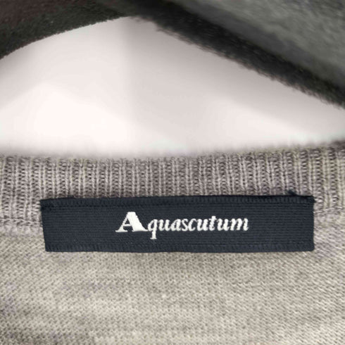 アクアスキュータム AQUASCUTUM カシミヤ混 アーガイル ニット レディース 8F