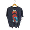 アンビル Anvil USA製 シングルステッチ ナス紺 キャラクタープリント Tシャツ メンズ import:XL