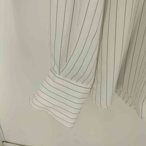 void オーバーサイズ ストライプ オープンカラー L/S シャツ 韓国 メンズ