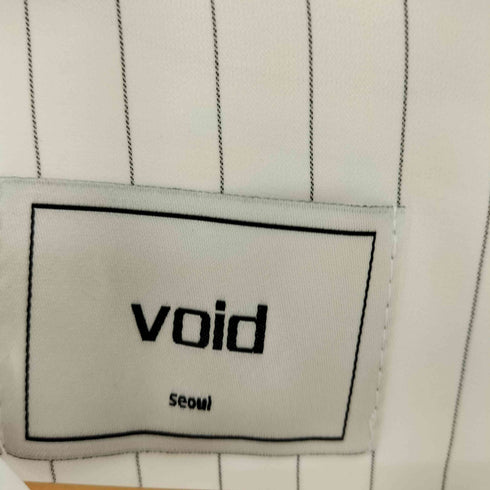 void オーバーサイズ ストライプ オープンカラー L/S シャツ 韓国 メンズ