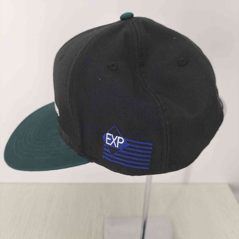アヴィレックス AVIREX FLAT VISOR CAP BLACK フラット バイザー キャップ ブラック メンズ