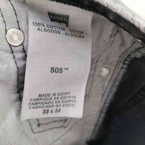 リーバイス Levis エジプト製 505 ジップフライ ブラック デニムパンツ メンズ 33x34