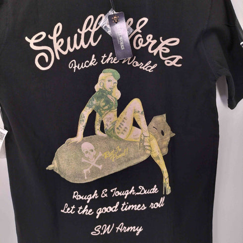 スカルワークス SKULL WORKS コラボプリント ヘンリーネックカットソー メンズ 3