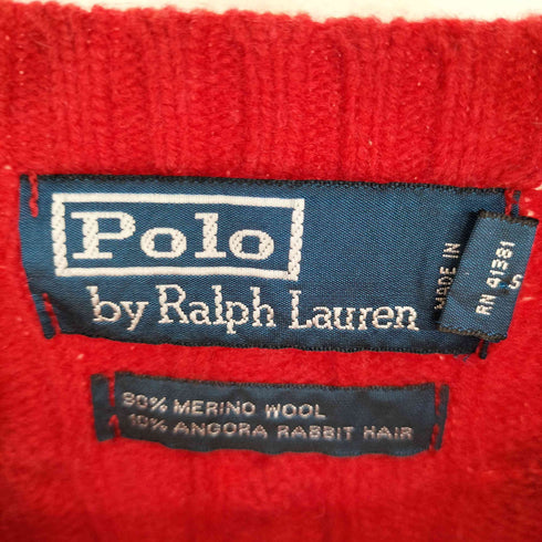 ポロバイラルフローレン Polo by RALPH LAUREN 90S メリノウールアンゴラ ケーブル編みニット メンズ import:M