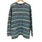 ミッソーニ MISSONI 90-00S INTIMO 黒タグ 総柄 3D ポリコットン クルーネック スウェット メンズ import:L