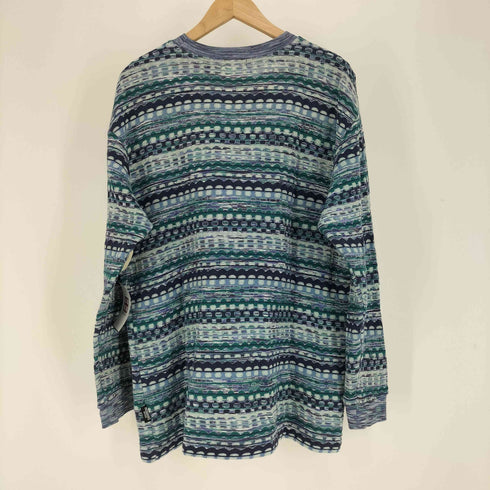 ミッソーニ MISSONI 90-00S INTIMO 黒タグ 総柄 3D ポリコットン クルーネック スウェット メンズ import:L