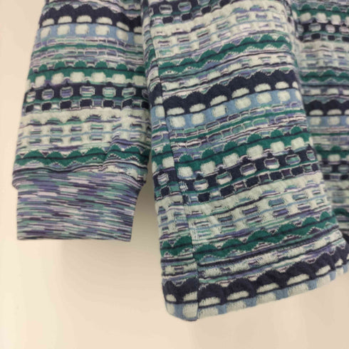 ミッソーニ MISSONI 90-00S INTIMO 黒タグ 総柄 3D ポリコットン クルーネック スウェット メンズ import:L