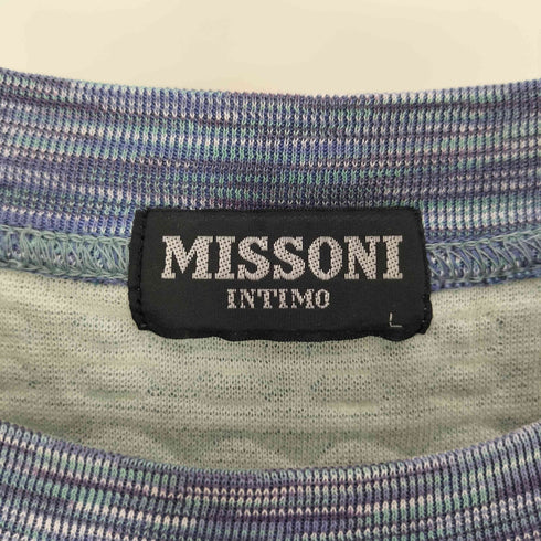ミッソーニ MISSONI 90-00S INTIMO 黒タグ 総柄 3D ポリコットン クルーネック スウェット メンズ import:L