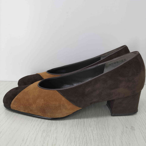 ランバン LANVIN バイカラースウェードヒールパンプス レディース JPN:23