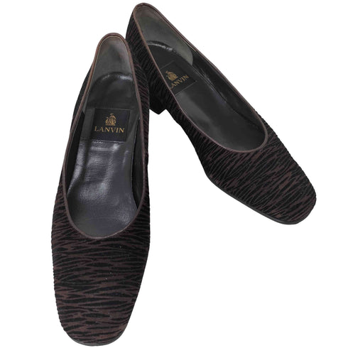 ランバン LANVIN ゼブラ柄ヒールパンプス レディース JPN:23
