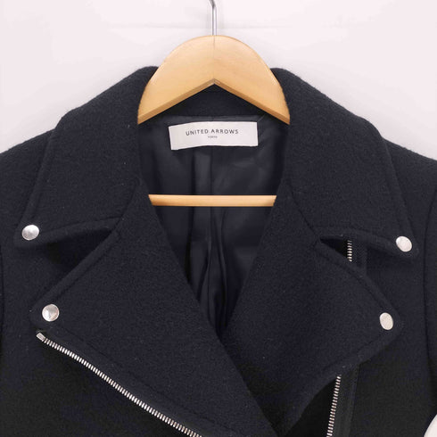 ユナイテッドアローズ UNITED ARROWS ウールダブルライダースジャケット レディース