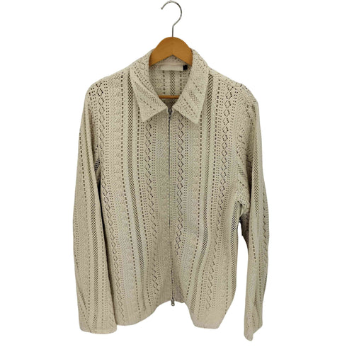 アモーメント amomento 24SS クロシェジップアップニットシャツ メンズ import:M