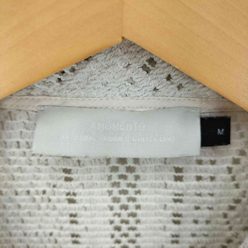 アモーメント amomento 24SS クロシェジップアップニットシャツ メンズ import:M
