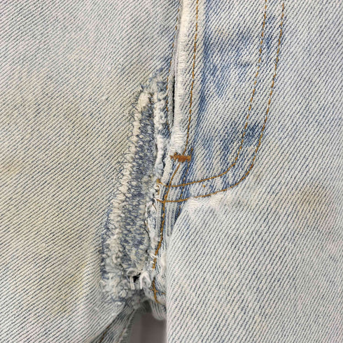 リーバイス Levis 90s USA製 501 ボタン裏501刻印 アイスウォッシュ ダメージデニムパンツ メンズ W32 L32