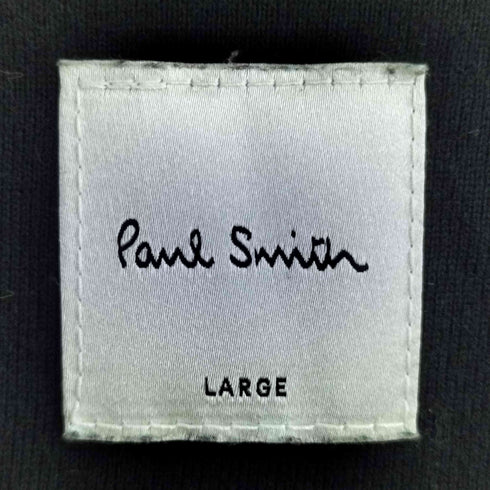 ポールスミス Paul Smith エンボスロゴ ショルダージッパー ダンボールニット クルーネックTシャツ メンズ import:L