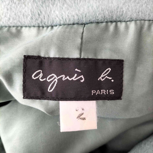 アニエスベー agnes b. PARIS カシミヤ アンゴラ混 ウールダブルチェスターコート レディース US:0-2
